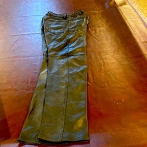 Black leather pants.